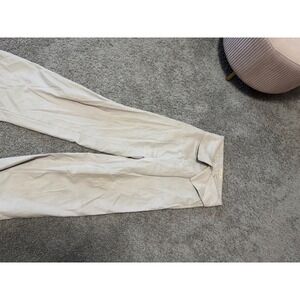 Solas Concept Wide Leg Trousers Beige Linen Blend High Waisted Pleated